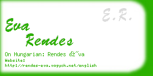 eva rendes business card